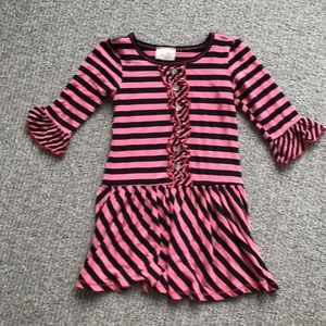 🌵Pink Vanilla Girls Pink/Black dress-Size 4T